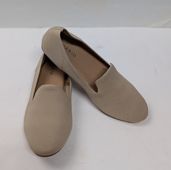 Torrid Beige Mesh Woven Loafers Slip On Flats Size 8WW Casual Weekend - Picture 2 of 12